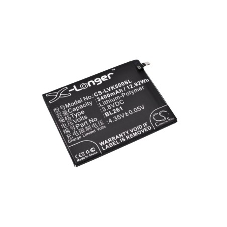 Batterie pour Lenovo BL261 (3400 mAh/12.92 Wh, 3.8 V)