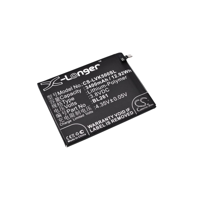 Batterie pour Lenovo K5 Note (3400 mAh/12.92 Wh, 3.8 V)