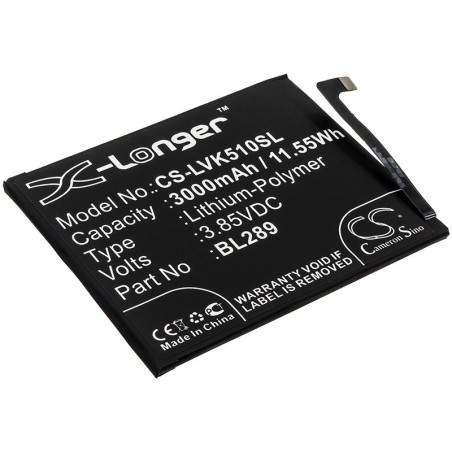 Batterie pour Lenovo BL289 (3000 mAh/11.55 Wh, 3.85 V)
