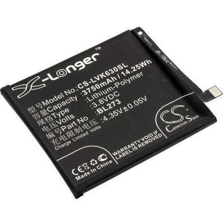 Batterie pour Lenovo K6 Note (3750 mAh/14.25 Wh, 3.8 V)