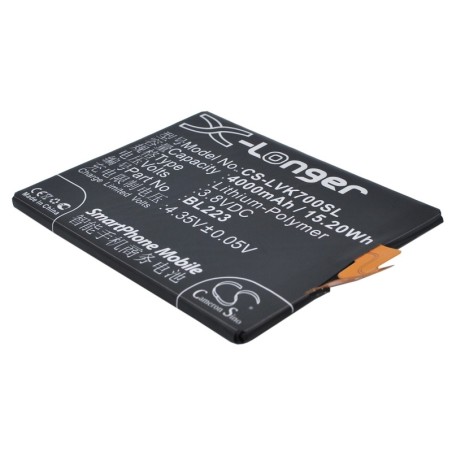 Batterie pour Lenovo K920 (4000 mAh/15.2 Wh, 3.8 V)
