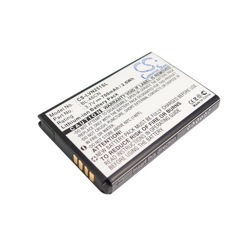 Batterie pour LG A340 (700 mAh/2.59 Wh, 3.7 V)
