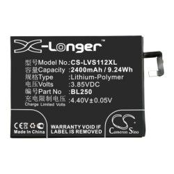 Batterie pour Lenovo S1c50 (2400 mAh/9.24 Wh, 3.85 V)