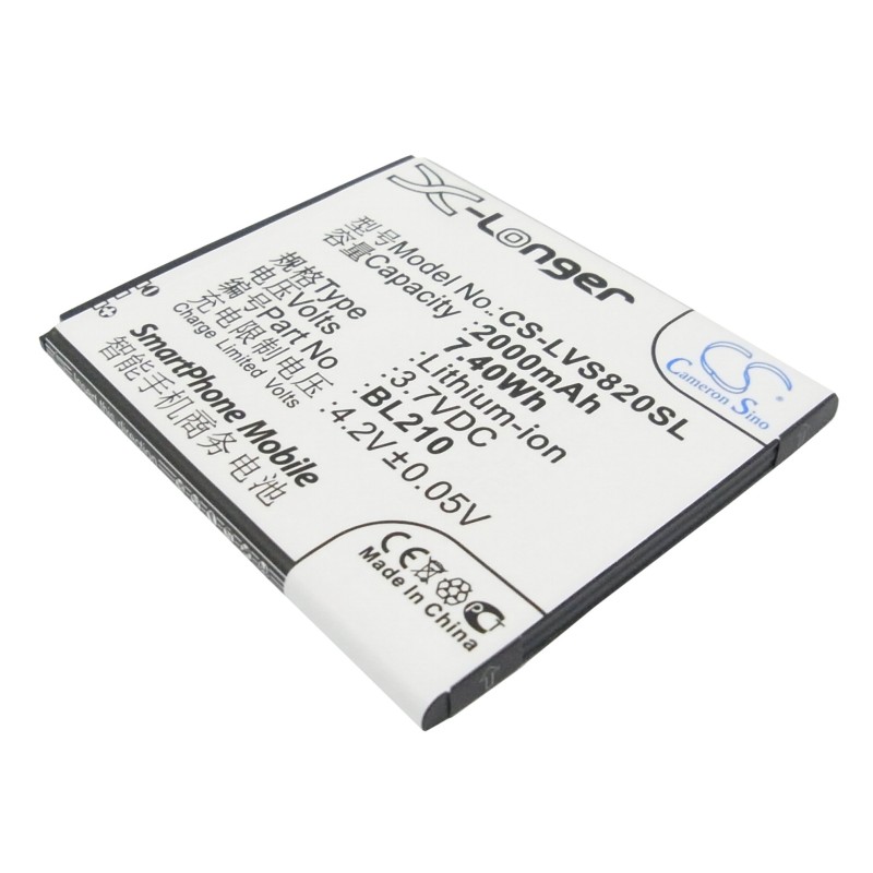 Batterie pour Lenovo A770E (2000 mAh/7.4 Wh, 3.7 V)