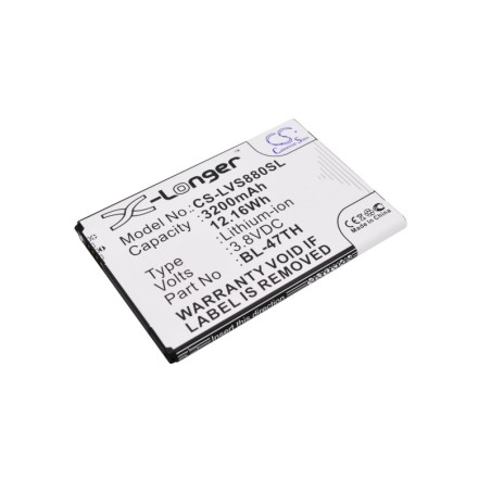 Batterie pour LG BL-47TH (3200 mAh/12.16 Wh, 3.8 V)