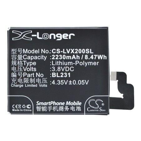 Batterie pour Lenovo S90e (2230 mAh/8.47 Wh, 3.8 V)