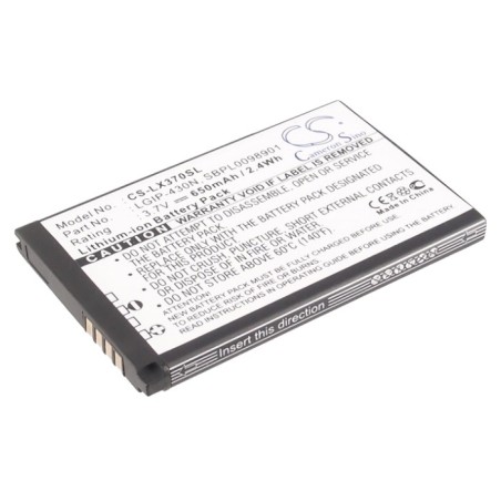 Batterie pour LG GU280 (650 mAh/2.41 Wh, 3.7 V)