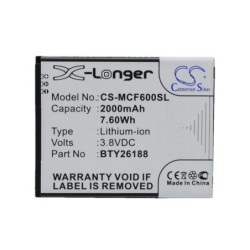 Batterie pour POSH B01-E500 (2000 mAh/7.6 Wh, 3.8 V)