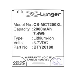 Batterie pour Brondi Gladiator (2000 mAh/7.4 Wh, 3.7 V)