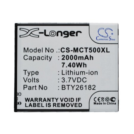 Batterie pour Mobistel MT-9201b (2000 mAh/7.4 Wh, 3.7 V)