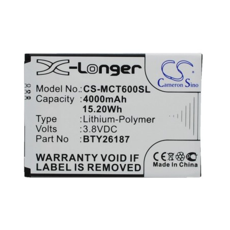 Batterie pour Mobistel BTY26187 (4000 mAh/15.2 Wh, 3.8 V)