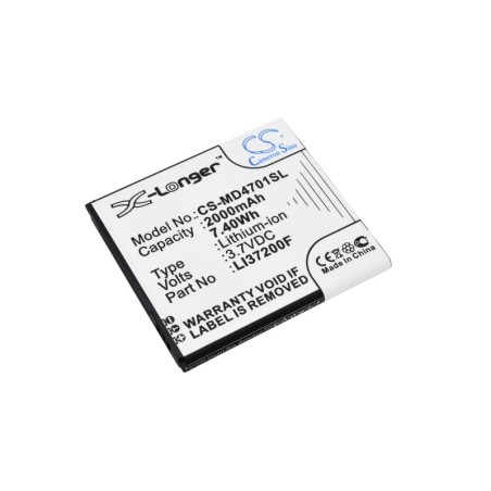 Batterie pour Medion Smartphone X4701 (2000 mAh/7.4 Wh, 3.7 V)