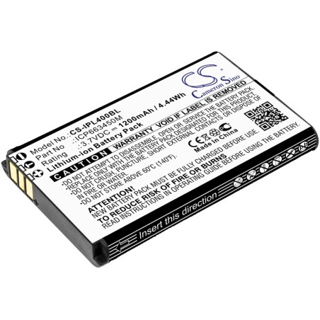 Batterie pour Infinite Peripherals Linea Pro 4 (1200 mAh/4.44 Wh, 3.7 V)