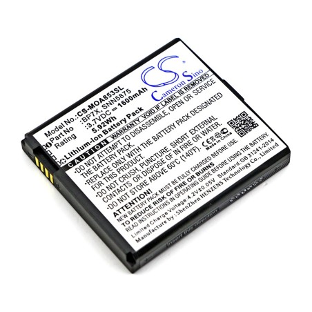 Batterie pour Motorola A954 (1600 mAh/5.92 Wh, 3.7 V)