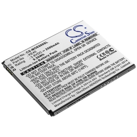 Batterie pour Motorola XT2005-5 (2500 mAh/9.5 Wh, 3.8 V)