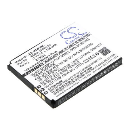 Batterie pour Motorola BD50 (750 mAh/2.78 Wh, 3.7 V)
