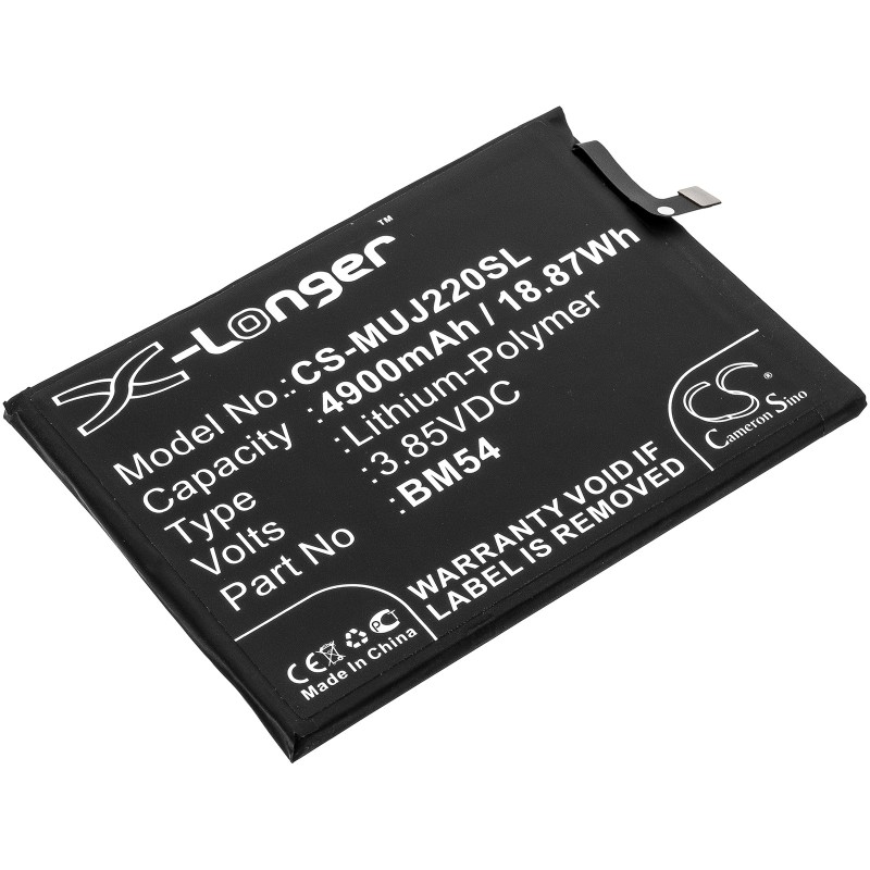 Batterie pour Redmi Note 9T (4900 mAh/18.87 Wh, 3.85 V)
