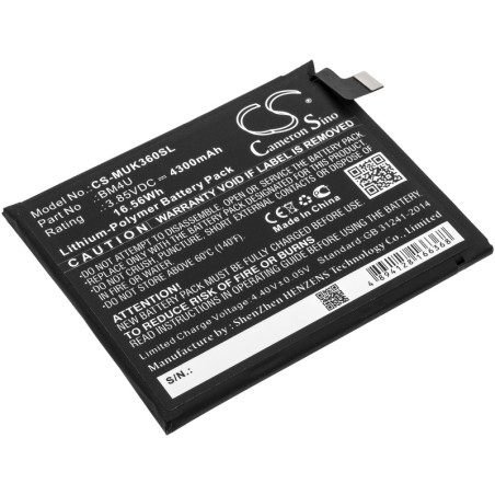 Batterie pour Redmi BM4U (4300 mAh/16.56 Wh, 3.85 V)