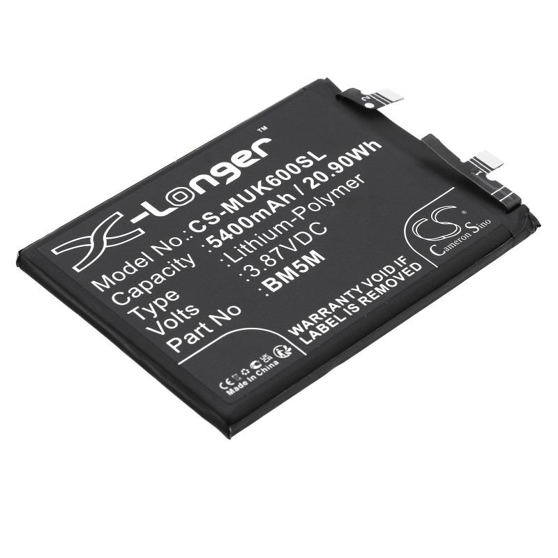 Batterie pour Redmi K60 (5400 mAh/20.9 Wh, 3.87 V)