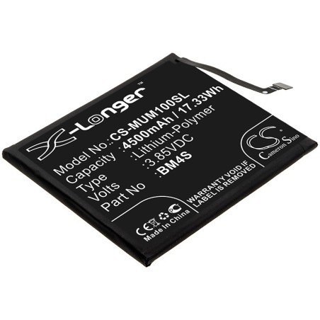 Batterie pour Xiaomi M2004J7AC (4500 mAh/17.33 Wh, 3.85 V)