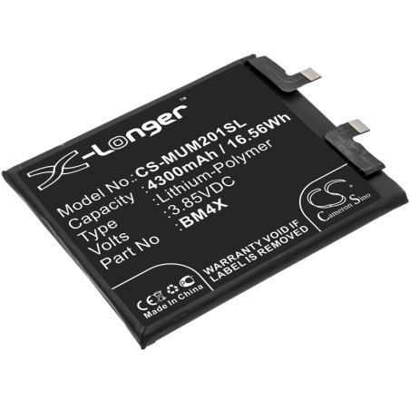Batterie pour Xiaomi M2011K2C (4300 mAh/16.56 Wh, 3.85 V)
