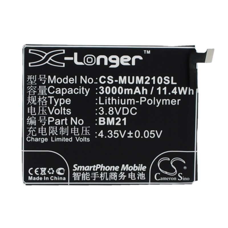 Batterie pour Xiaomi Mi Note (3000 mAh/11.4 Wh, 3.8 V)