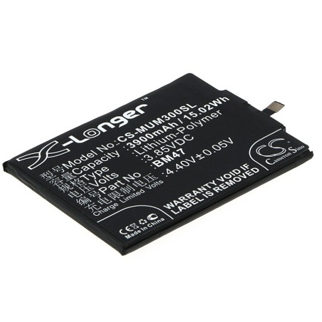Batterie pour Xiaomi 3X (3900 mAh/15.02 Wh, 3.85 V)