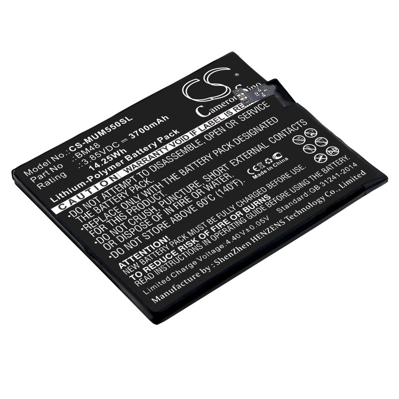 Batterie pour Xiaomi Note 2 Standard (3700 mAh/14.25 Wh, 3.85 V)