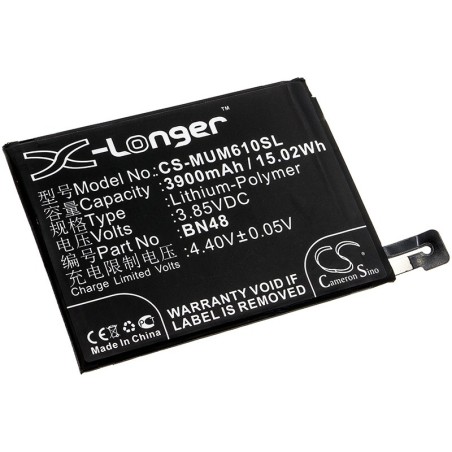 Batterie pour Xiaomi Note 6 Pro Global (3900 mAh/15.02 Wh, 3.85 V)