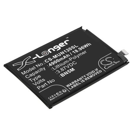 Batterie pour Redmi Note 12 4G (4900 mAh/18.96 Wh, 3.87 V)