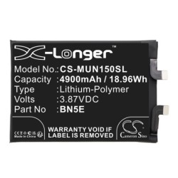 Batterie pour Redmi Note 11E Pro (4900 mAh/18.96 Wh, 3.87 V)