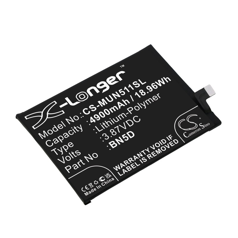 Batterie pour Redmi Note 11S (4900 mAh/18.96 Wh, 3.87 V)