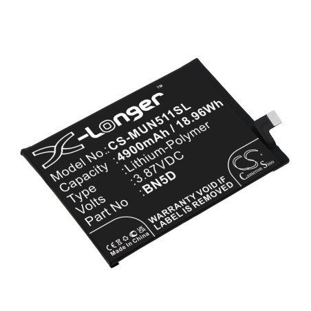 Batterie pour Redmi Note 11S (4900 mAh/18.96 Wh, 3.87 V)