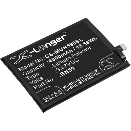 Batterie pour Redmi Note 10 (4800 mAh/18.58 Wh, 3.87 V)