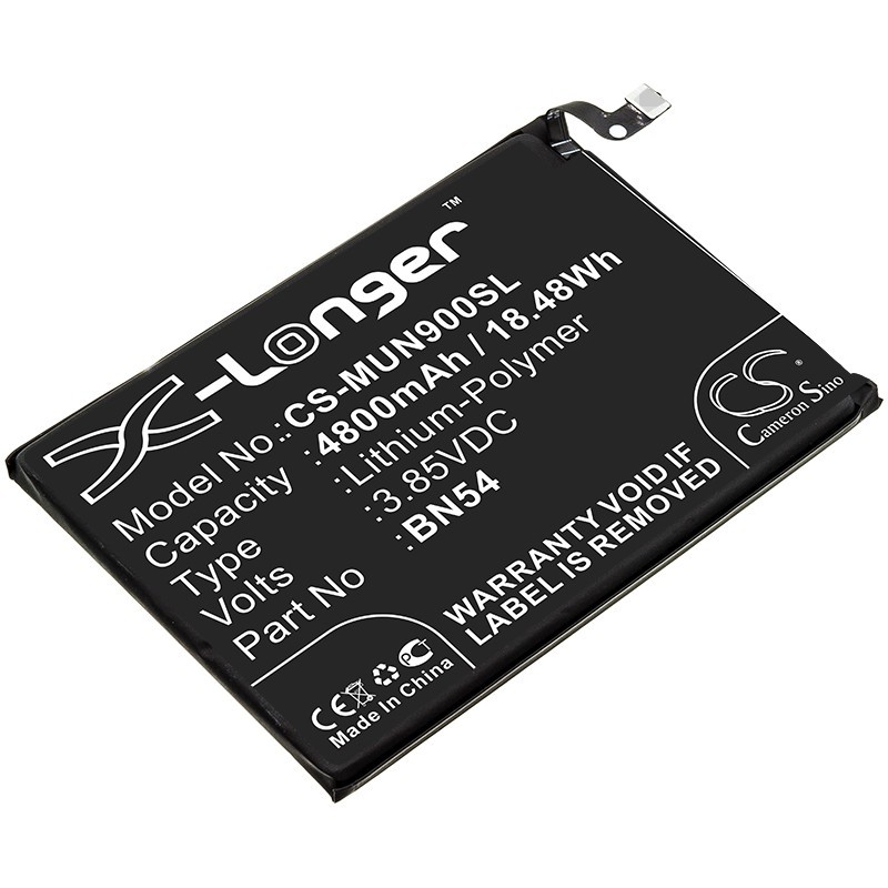 Batterie pour Xiaomi Note 9 (4800 mAh/18.48 Wh, 3.85 V)