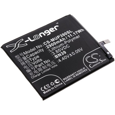 Batterie pour Xiaomi BN39 (2900 mAh/11.17 Wh, 3.85 V)