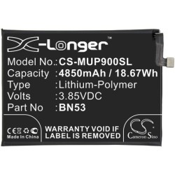 Batterie pour Redmi Note 9 Pro (4850 mAh/18.67 Wh, 3.85 V)