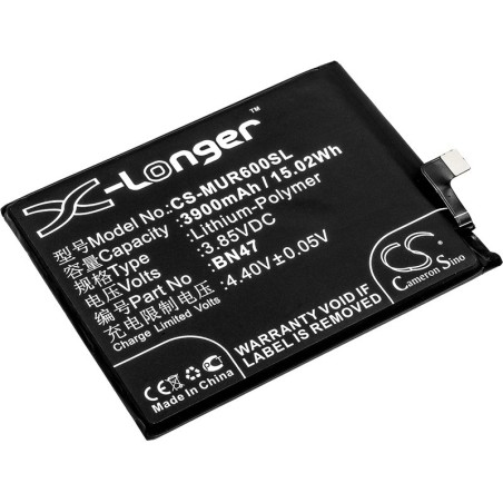 Batterie pour Redmi 6 Pro (3900 mAh/15.02 Wh, 3.85 V)