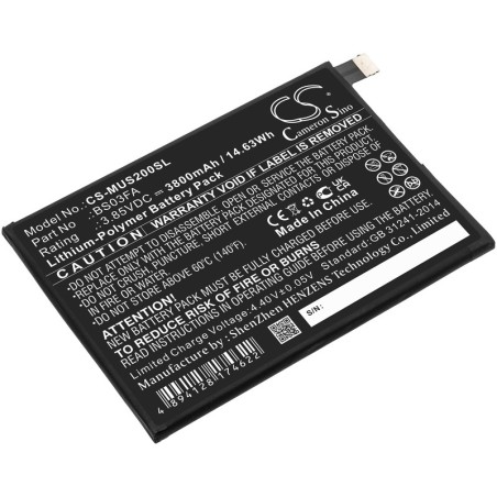 Batterie pour Xiaomi BS03FA (3800 mAh/14.63 Wh, 3.85 V)
