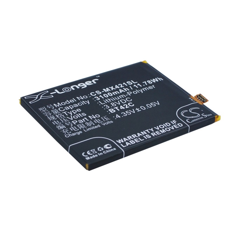Batterie pour MeiZu Note 2 (3100 mAh/11.78 Wh, 3.8 V)