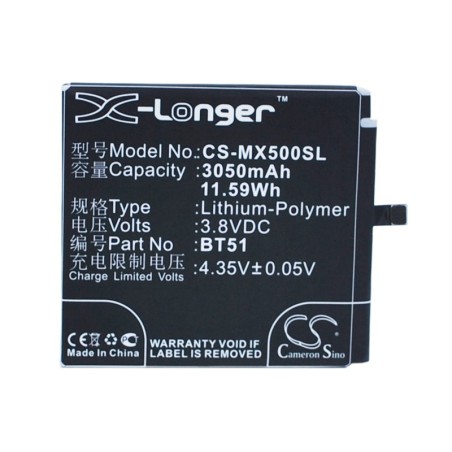 Batterie pour MeiZu MX5 (3050 mAh/11.59 Wh, 3.8 V)