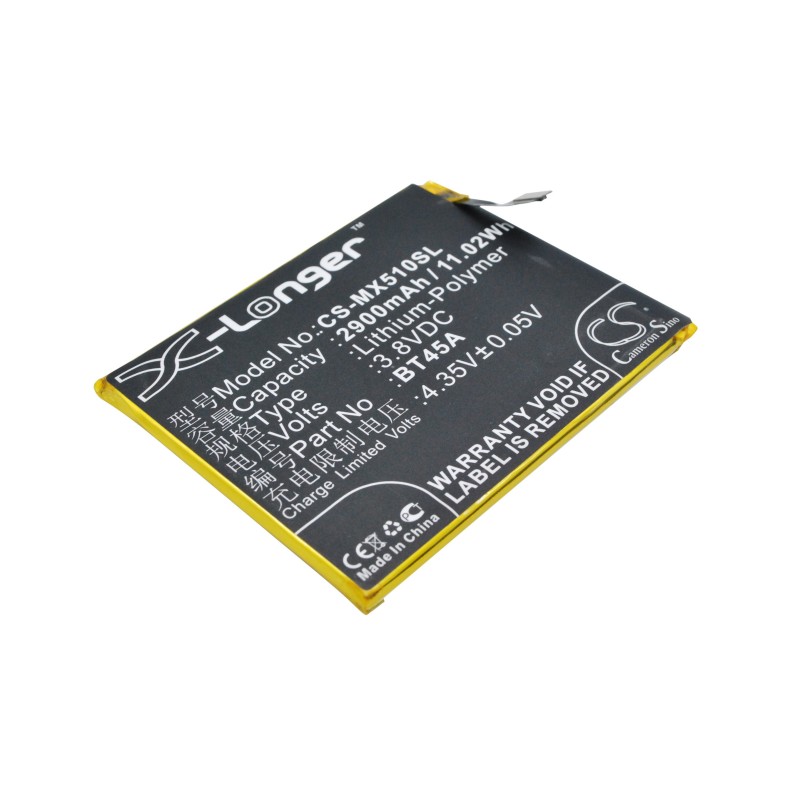 Batterie pour MeiZu M2 Note M571C (2900 mAh/11.02 Wh, 3.8 V)