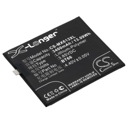 Batterie pour MeiZu Pro 6 Plus (3400 mAh/13.09 Wh, 3.85 V)