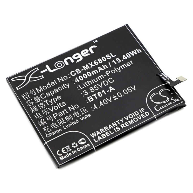 Batterie pour MeiZu M3 Note (4000 mAh/15.4 Wh, 3.85 V)