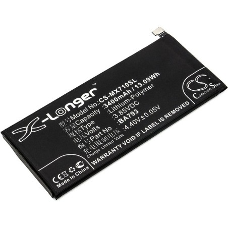 Batterie pour MeiZu Pro 7 Plus (3400 mAh/13.09 Wh, 3.85 V)