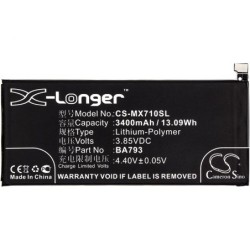 Batterie pour MeiZu Pro 7 Plus (3400 mAh/13.09 Wh, 3.85 V)