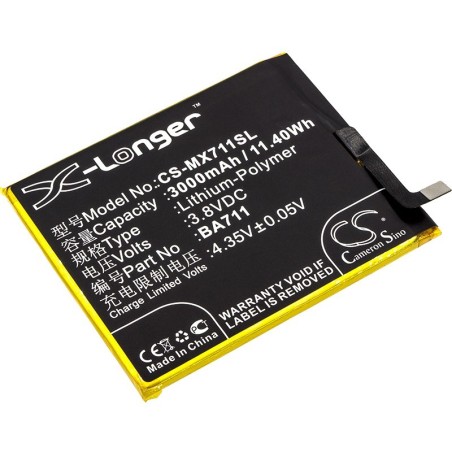 Batterie pour Meilan M711Q (3000 mAh/11.4 Wh, 3.8 V)