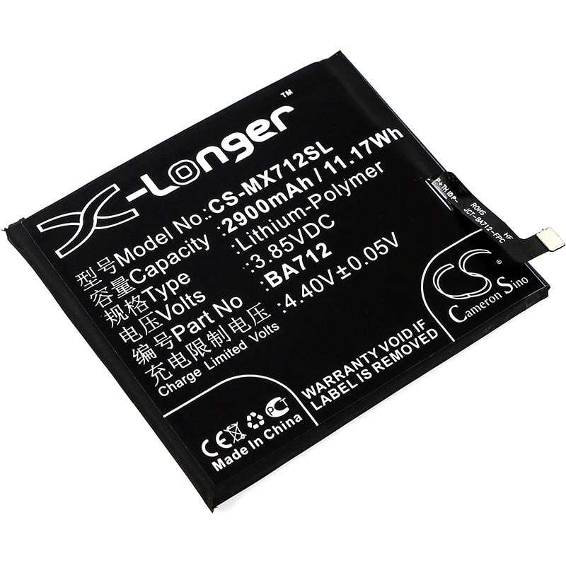 Batterie pour MeiZu M712c (2900 mAh/11.17 Wh, 3.85 V)