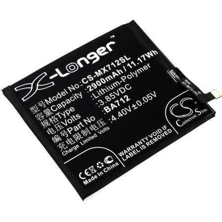 Batterie pour Meilan S6 (2900 mAh/11.17 Wh, 3.85 V)