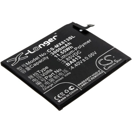 Batterie pour MeiZu V8 Pro (3000 mAh/11.55 Wh, 3.85 V)